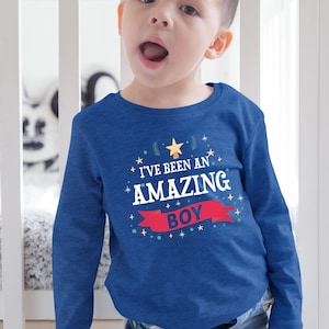 I&#39;ve Been an Amazing Boy, Kpop Hoodie, Cute Christmas Sweatshirt, Christmas Outfit Baby Boy Holiday Sweater for Kids Christmas Gift baby Boy