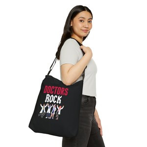 Sac fourre-tout réglable Doctors Rock, sac pour femme, sac pour fille, idées cadeaux, sacs cadeaux, sac écologique, sacs de mariage, sac à provisions