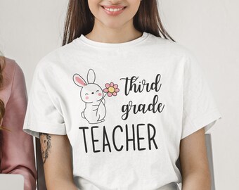 Camiseta unisex de manga corta para maestro de tercer grado, regalo para maestro, camiseta para maestro, camiseta para regreso a clases, camiseta de agradecimiento para maestro