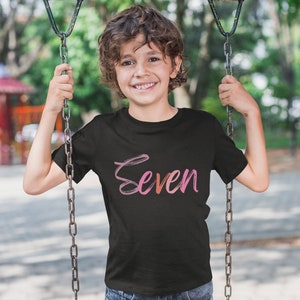 Seven Years Old, Funny Shirt, for Kids, Kindergarten Shirt, Gift for Kids, Birthday Shirt
