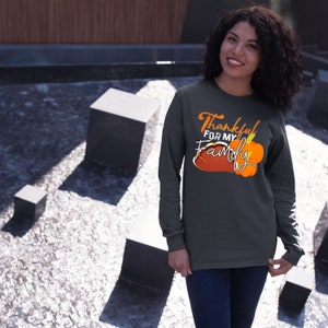 Thankful For My Family, Thanksgiving Sweatshirt, Thanksgiving Sweater for Women, Thanksgiving Gift Ideas, Cute Thanksgiving