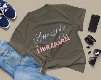 Amazing Librarian Unisex Jersey Short Sleeve Tee | Literary Lovers Apparel | Bookworm Gift | Librarian Appreciation | Reading Enthusiasts