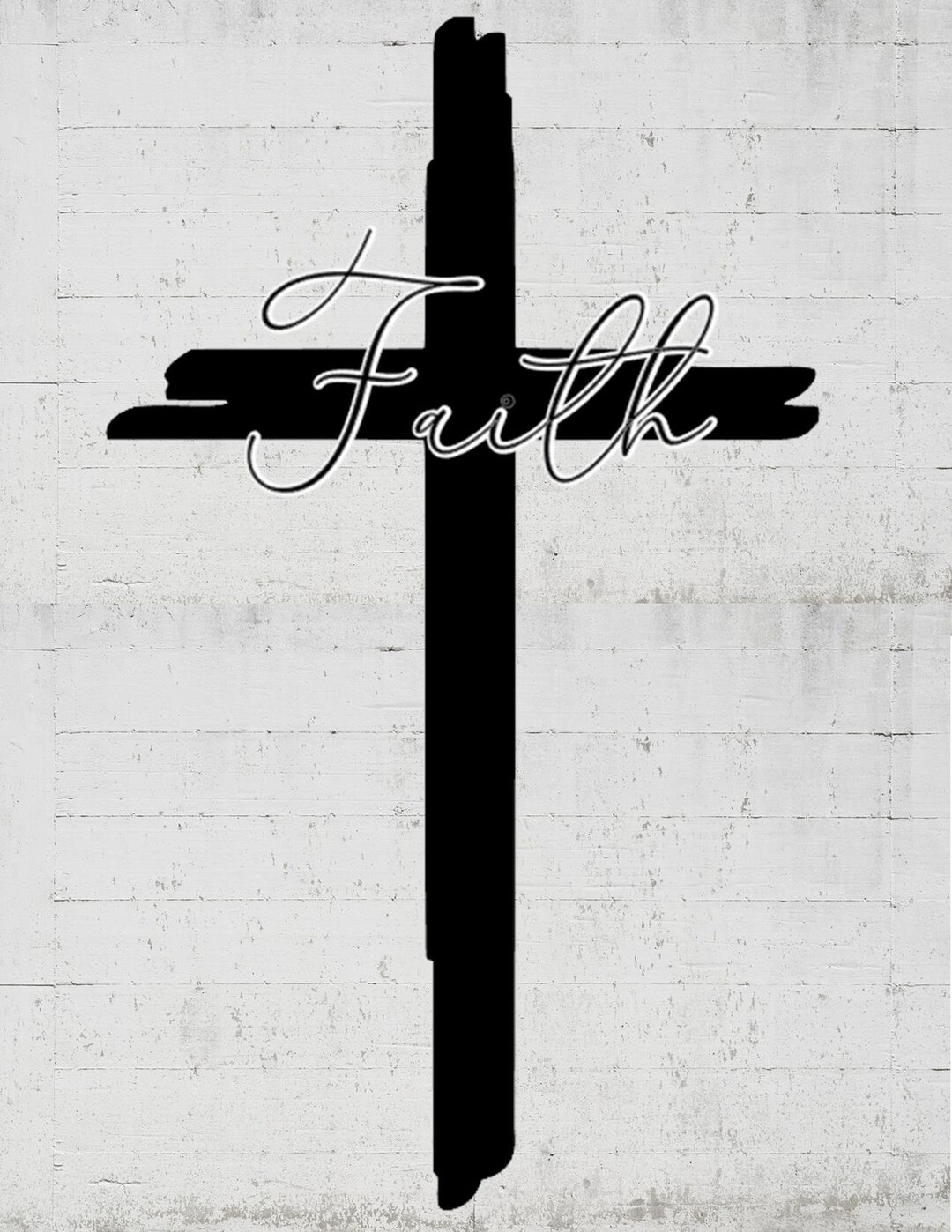 Faith Cross Decal Etsy