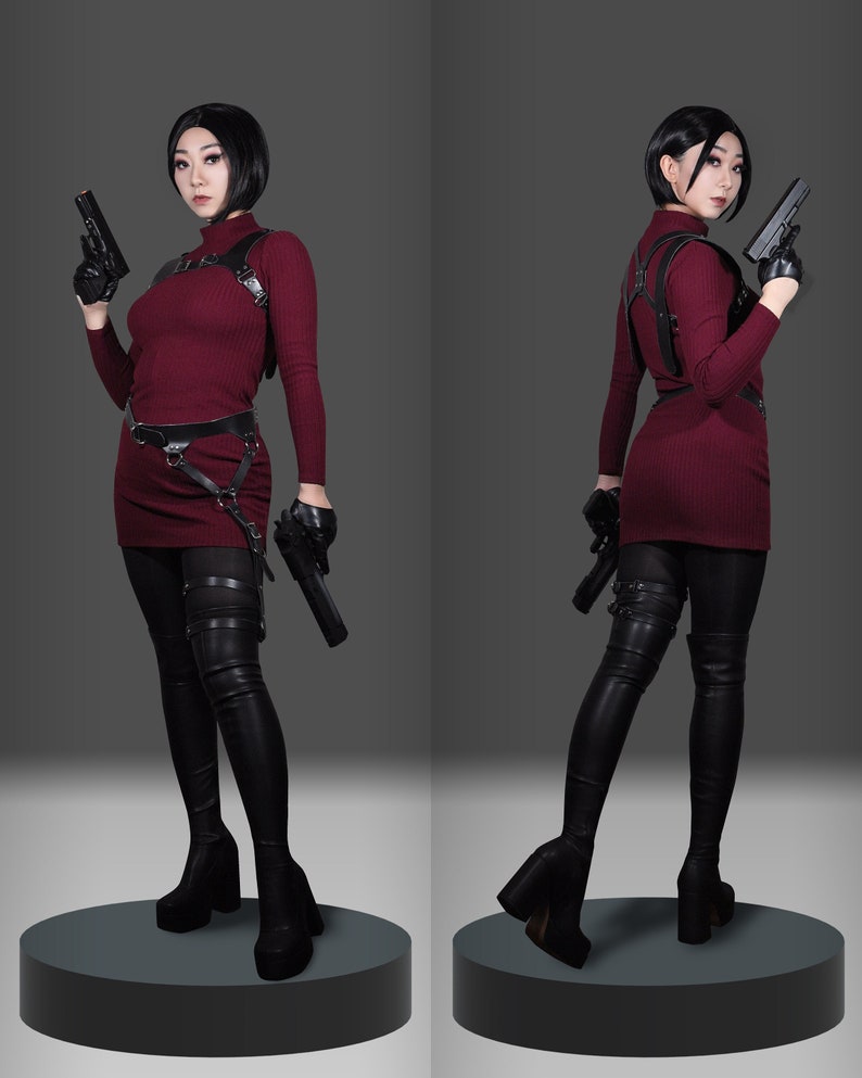 Ada Wong Cosplay Resident Evil 4 Remake Harness Leatherwork Pattern & Tutorial image 3
