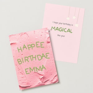 DIGITALE Happee Birthdae Card - Harry Potter Verjaardagskaart - HP Cake Card - Magische verjaardagskaart