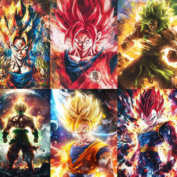 Dragon Ball Z Digital Prints - Etsy