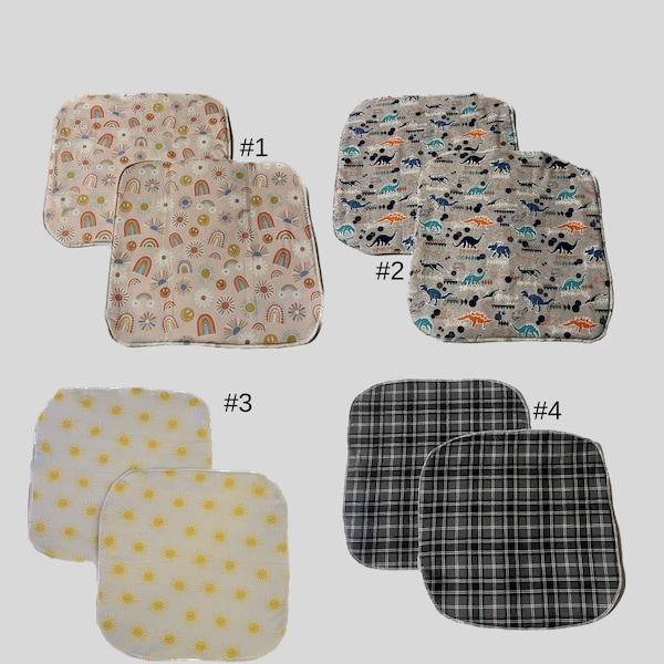 2 Pack- Cute Washable Reusable Underpad for wheelchairs and seats