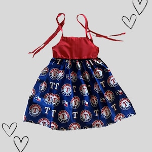 texas rangers jersey dress Girls Preschool Royal Texas Rangers Diamond Tri-Blend Long Sleeve Dress 3T