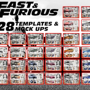 Fast And Furious MIX Pack 28 Mug Templaters and Mock Ups