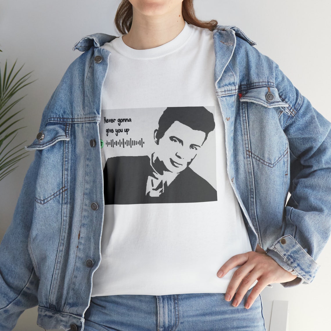 Rick Astley never Gonna Give You Up Tee, Minimalistic T Shirt, Gender ...