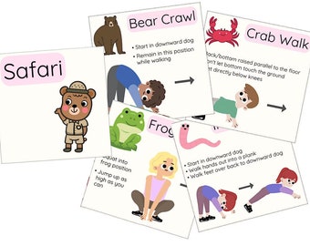 Animal Walk Cards • Body Awareness Activities • Coordination Exercises • Gross Motor Activities • Occupational Therapy