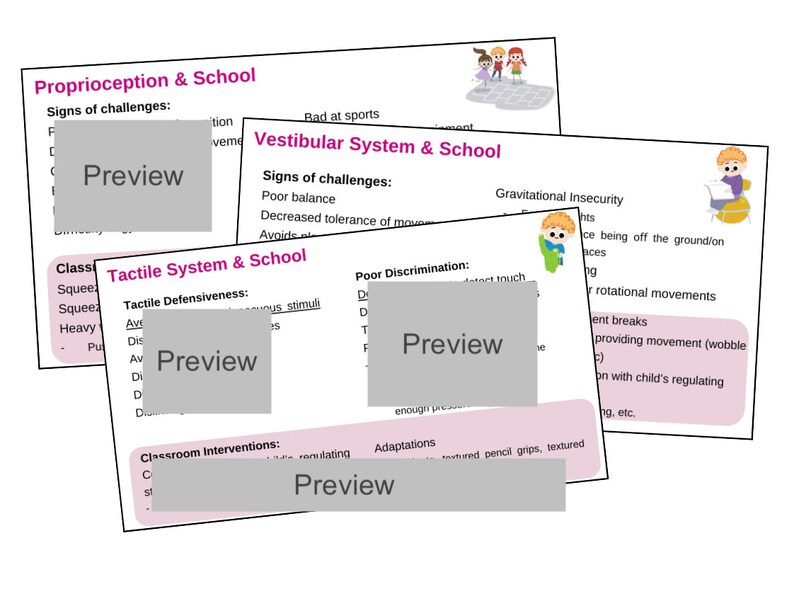 Sensory Processing and School Quick Guide Sensory Processing