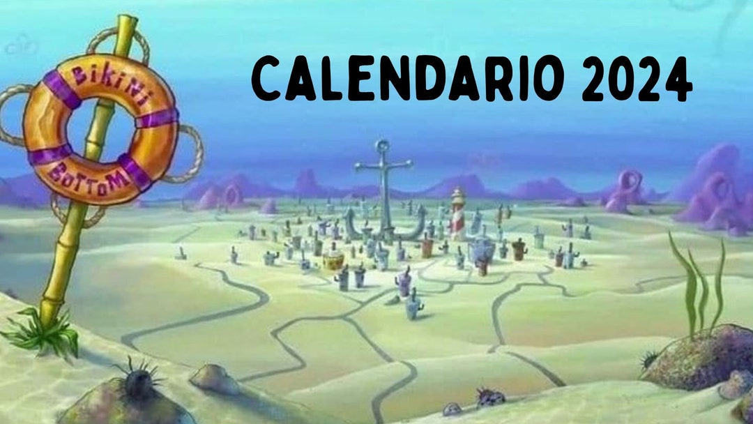 Calendar 2024 / Spongebob Squarepants Etsy