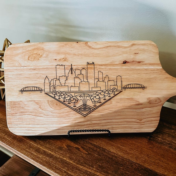 Pittsburgh Skyline Cutting Board The Point