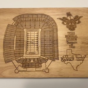 University of Texas Memorial Stadium Custom Cutting Board