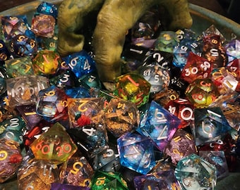 Loot Goblin’s Rift Relics | Liquid Core RPG Dice Sets | DnD | Pathfinder | Space Dice | Fantasy Dice | Includes Loot & Ships Free 35+