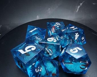 Liquid Core Fish Dice Sets | RPG Dice | Sharp Resin Dice | DnD Dice | Inclusion  Dice | Fish Dice | Free Loot Included! | Ships Free 35+