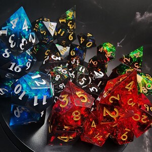 Chaos Space Nebula Sharp Resin Dice Set | TTRPG Accessories | RPG Dice | DnD Dice | Dungeons and Dragons | SciFi Dice | Ships Free 35