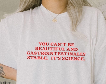 Funny Tummyache Tee IBS Gift Irritable Bowel Syndrome Celiac Disease Crohn's Disease Sarcastic Unhinged Shirts Tummy Issues Stomach Problems
