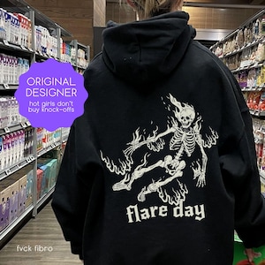 Flare Day Hoodie Chronic Pain Gift Fibromyalgia Halloween Skeleton Multiple Sclerosis CRPS Ehlers Danlos Syndrome HEDS Lupus MS Spoonie Tops
