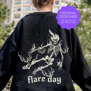 Flare Day Sweatshirt Skeleton Fibromyalgia Gift Multiple Sclerosis Rheumatoid Arthritis Lupus CRPS Awareness Sjogrens EDS HEDS Spoonie Ms Ra