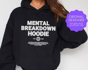 BPD Hoodie Bipolar Sweatshirt Anxious Friend Gift Depression Awareness PTSD Mental Health Borderline Support Mental Breakdown Anxiety OCD