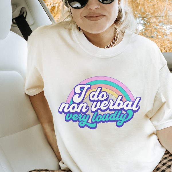 Non Verbal Adult Shirt Non-verbal Awareness T-shirt Adult Autism Aware T shirt Neurodiversity Gift Nonverbal Christmas Present Cute Tshirt