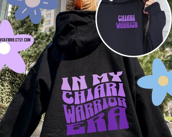 Chiari Warrior Hoodie Chiari Malformation Sweatshirt Type 1 Type 2 Chiari Awareness Month Walk for Chiari Gift Spoonie Purple Sweat Shirt