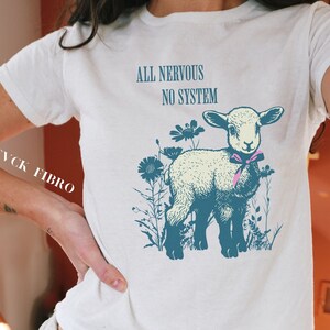 Mental Health Baby Tee Weird Shirt 90's Tees Ironic T Shirt Silly Y2K Trendy Gift Funny Meme Shirt All Nervous No System Coquette Tee ADHD