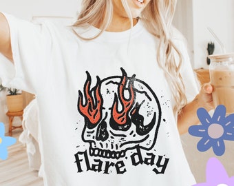 Flare Day T-shirt Fibromyalgia Skull Shirt Migraine Endometriosis Gift Multiple Sclerosis Arthritis Ehlers Danlos FND POTS Syndrome Crohns
