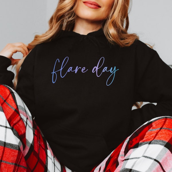 Flare Day Hoodie for Fibromyalgia H-EDS Gift Endometriosis Awareness Sweatshirt POTS Syndrome Warrior Jumper Chronic Illness Support Gift