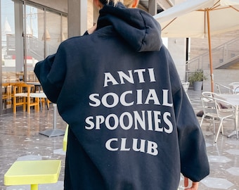 Chronische Krankheit Hoodie Anti soziale Spoonies Club Sweatshirt Weihnachtsgeschenk für FibromyalgieEndometriose EDS POTS Syndrom ME/Cfs Lupus Top
