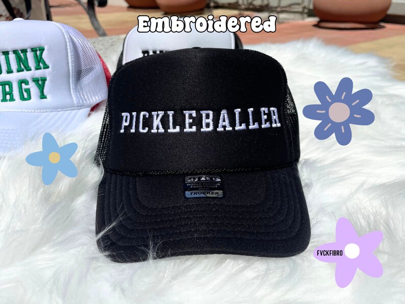 Pickleball Trucker Hats Funny Pickleball Hats Big Dink Energy Dink It Pickleballer Can't I Have Pickleball Gift Embroidered Pickle Ball Hat