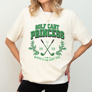 Golf Geschenke für Frauen Golf Shirt Golf Cart Prinzessin lustiges Golf Shirt Damen Wo ist der Warenkorb Mädchen Golf Frau Golf Freundin Golf Turnier