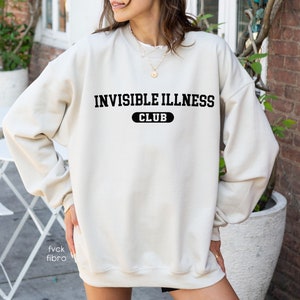 Trendy Depression Awareness Sweatshirt Gift Mental Health Invisible Illness Club Crewneck PTSD Anxiety Disorder Anxious Friend Bipolar BPD