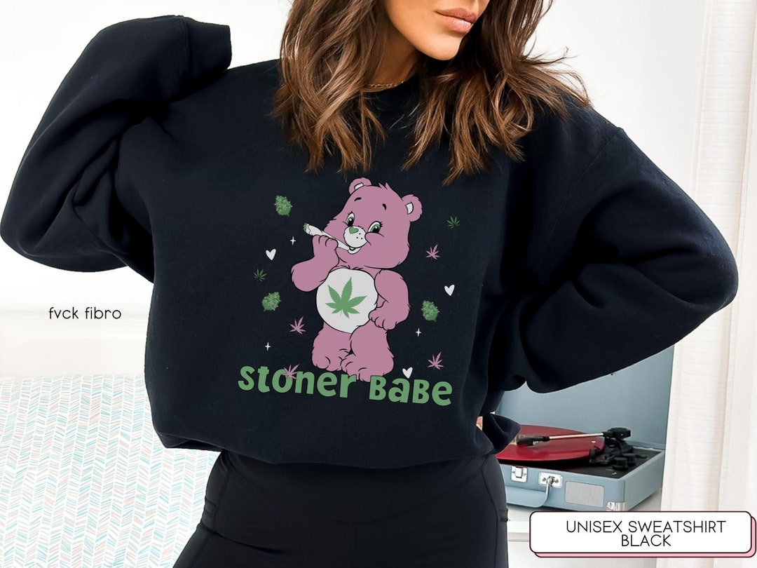 Stoner Babe Sweatshirt Gift for Stoner Girl Girly Marijuana Merch Weed ...