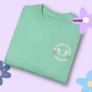 Invisible Illness Warrior Shirt Fibromyalgia Gift Chronic Pain T-shirt Migraine Endometriosis Arthritis Type 1 Diabetes ME CFS Lupus Endo RA