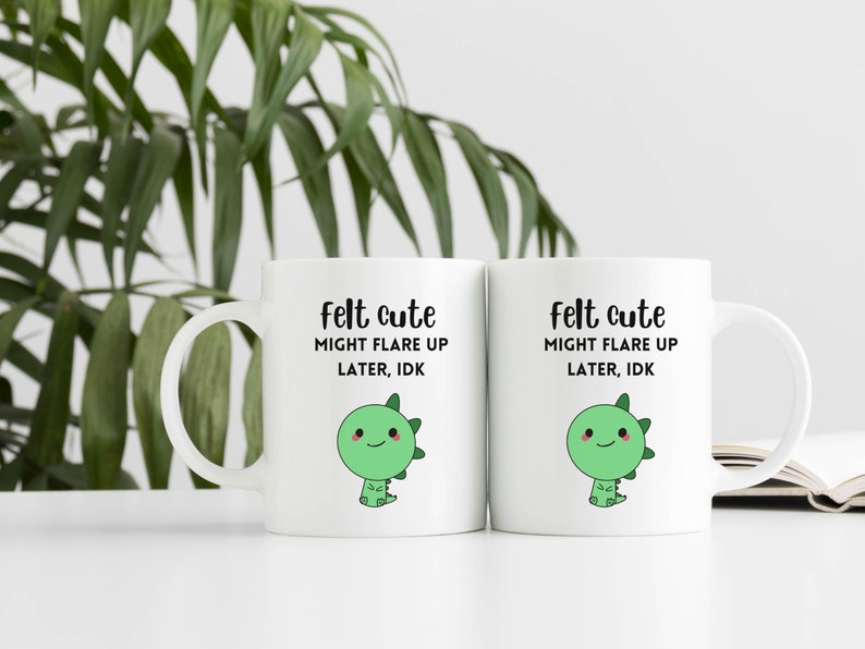 Felt Cute Might Flare Up Later Mug Funny Fibromyalgia Cup Rheumatoid Arthritis Endometriosis Gift Lupus Chronic Illness Sarcastic Crohns RA