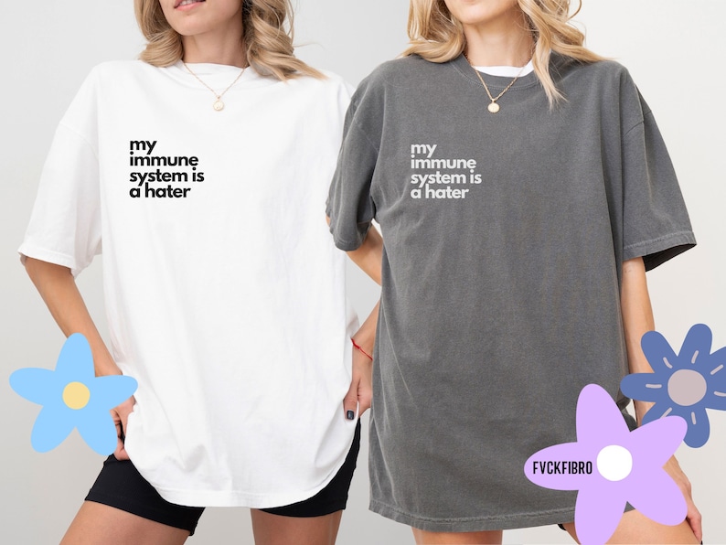my immune system is a hater t-shirt funny autoimmune gift Funny Chronic Illness T-shirt My Immune System Is A Hater Shirt Lupus Gift Psoriasis Type 1 Diabetes Tee Rheumatoid Arthritis Psoriatic RA
