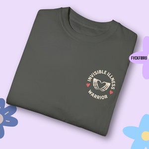 Invisible Illness Warrior Shirt Fibromyalgia Gift Chronic Pain T-shirt Migraine Endometriosis Arthritis Type 1 Diabetes ME CFS Lupus Endo RA
