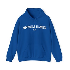Invisible Illness Club Hoodie Simple Spoonie Sweatshirt Support Gift ...