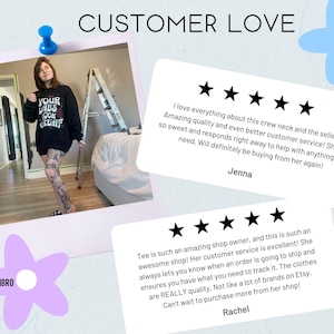 May include: Two customer reviews with five-star ratings for an Etsy shop. The reviews highlight the shop owner's excellent customer service, quick shipping, and high-quality products. The text in the reviews includes the phrase "FVCKFIBRO".