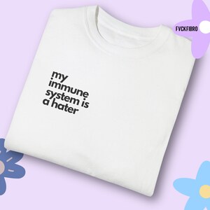 Shirt Autoimmune Disease T-shirt Rheumatoid Arthritis Shirt Crohn's Disease T-shirt Funny Spoonie Shirt Funny Lupus Gift Celiac Tshirt Cute White