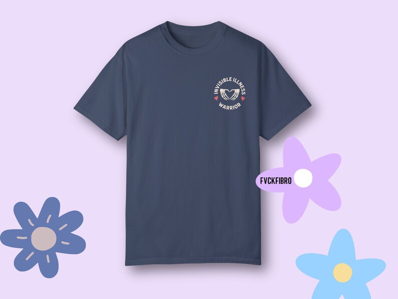 Invisible Illness Warrior Shirt Fibromyalgia Gift Chronic Pain T-shirt Migraine Endometriosis Arthritis Type 1 Diabetes ME CFS Lupus Endo RA
