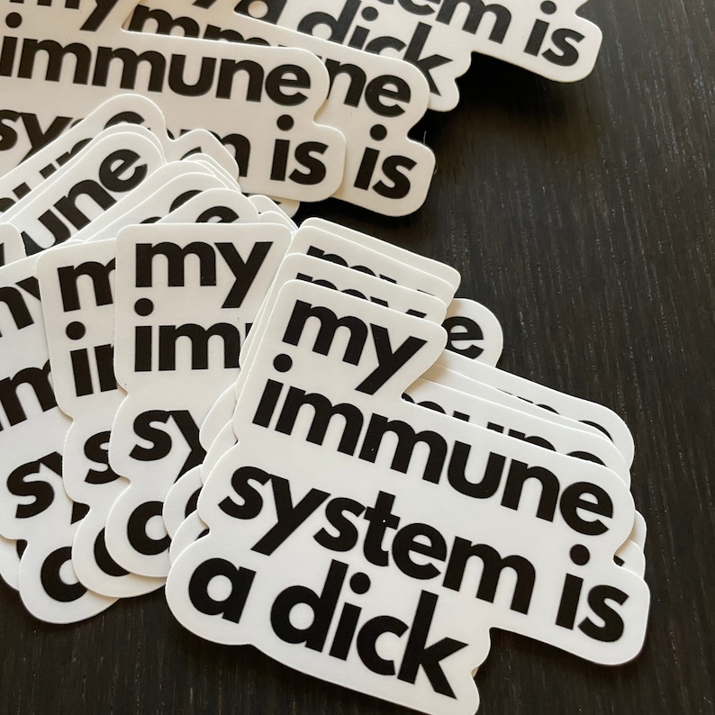 Funny Chronic Illness Stickers Autoimmune Lupus My Immune System Is A Hater Hoe Multiple Sclerosis Decals Gift Spoonie Rheumatoid Arthritis image 9