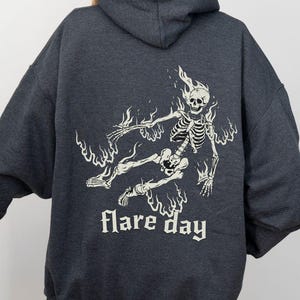 Flare Day Hoodie Chronic Pain Gift Fibromyalgia Halloween Skeleton Multiple Sclerosis CRPS Ehlers Danlos Syndrome HEDS Lupus MS Spoonie Tops