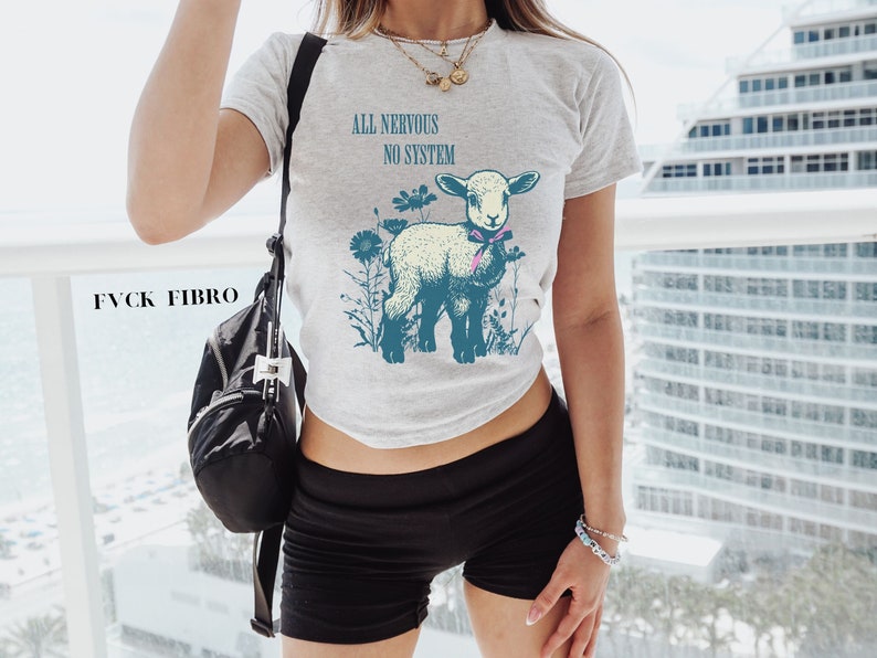 Mental Health Baby Tee Weird Shirt 90's Tees Ironic T Shirt Silly Y2K Trendy Gift Funny Meme Shirt All Nervous No System Coquette Tee ADHD