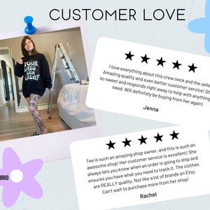 May include: A black crew neck sweatshirt with the text "YOUR ABS LOOK GREAT" in white and red. The image includes customer reviews and the text "CUSTOMER LOVE".
