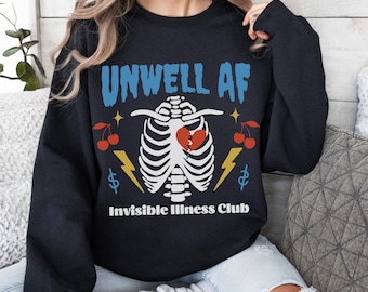 Chronic Illness Sweatshirt Fibromyalgia Ehlers Danlos Crewneck POTS Syndrome Gift CRPS Type 1 Diabetes Rheumatoid Arthritis Endo Lupus MS