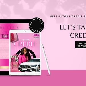Let&#39;s Talk Credit| Credit Ebook| Fix Your Credit Ebook| Editable Canva Template | PLR Ebook| Done For You